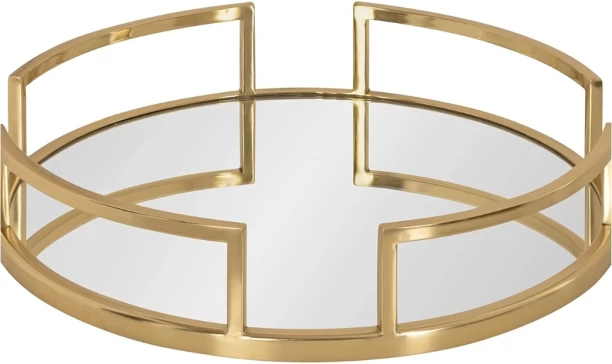 Grace Home 301244 Gold, White Steel Ashtray