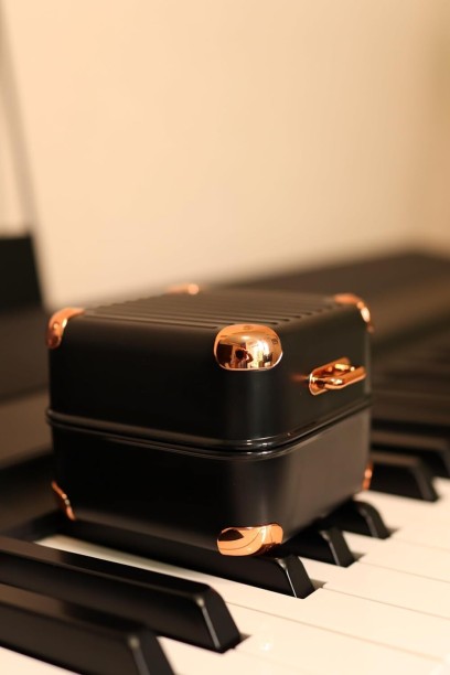 Flycross Vintage Vinyl Speaker with Colorful Lights, Music Player with 3 Modes, Bluetooth Speaker for Kids Room, Home Décor, Bedroom, Compatible with Computers & Phones Bluetooth Portable Speaker 1 Way Speaker