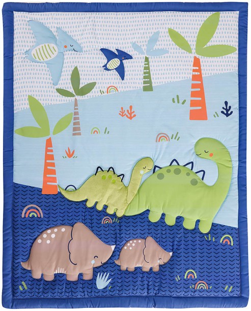 Snuggletime (80 cm x 110 cm) 3 Piece Quilt Bedding Set - Dinosaur (Quilt)