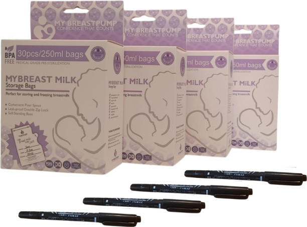 My Breastpump Breastmilk Storage bags 120 Units - 250 ml