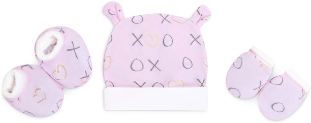 Snuggletime Infancie Beanie, Booties & Mittens - Pink