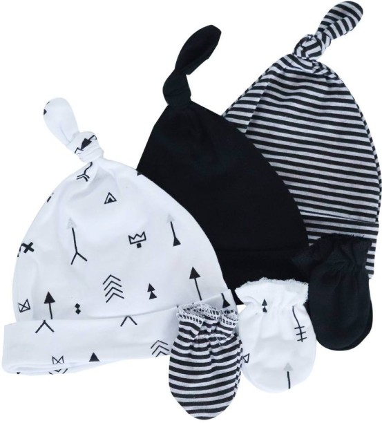 Snuggletime 6 Piece Gift Set - 3 Hats & 3 Mittens - Black