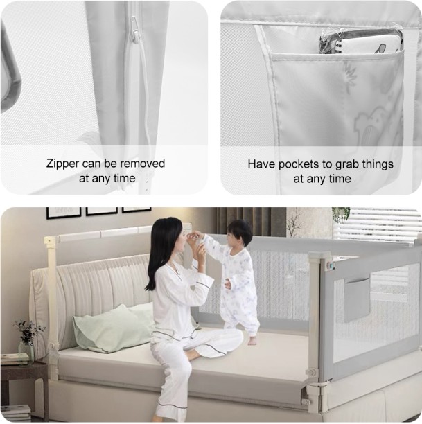 chenshia 195x80cm Baby Bed Safety Rail – Secure Side Guard for Toddler Beds, Large