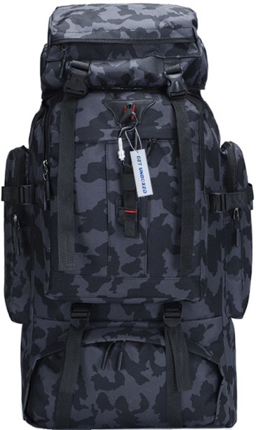 ALANES 80L Large Capacity Outdoor MOLLE Hiking Backpack - CP Camo Backpack