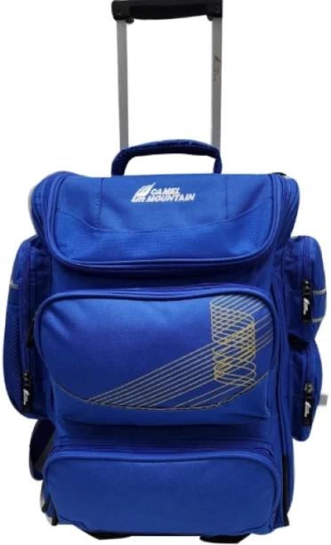 Camel Mountain School Trolley Bag with Extendable Handles and 6 Compartment Backpack