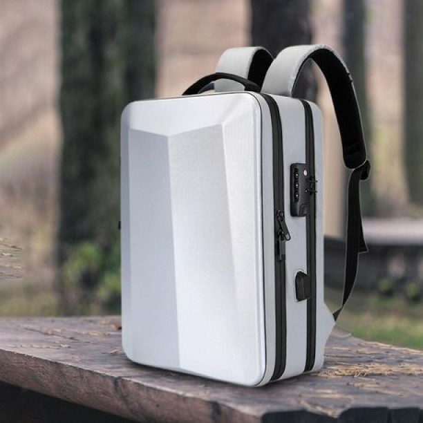 Captain-K Hard shell All Purpose Laptop Backpack with lock &keyring Backpack