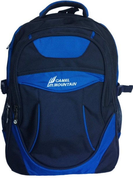 Camel Mountain Padded Navy Blue Laptop Backpack