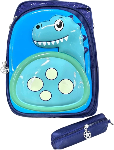 BC Kiddies Rainbow Explorer Backpack with Pencil Bag - Dino Backpack
