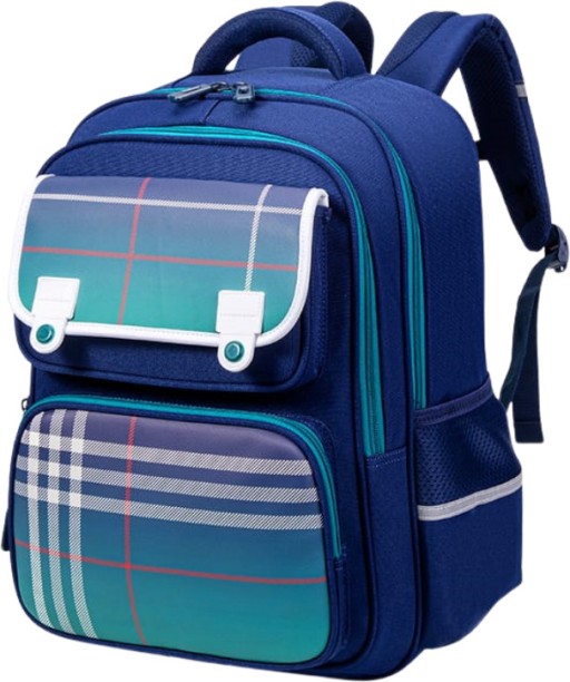 Bettershop Classic Plaid Kids Backpack – Durable School Bag with Spacious Compartments Backpack