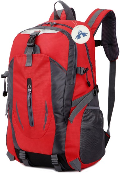 ALANES Large Capacity Unisex 40L Waterproof Travel Sport Hiking Backpack - Red Backpack