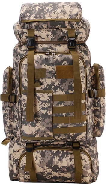 A2Z 80L Military Tactical Rucksack Backpack for Hiking Hunting - City Camo Backpack