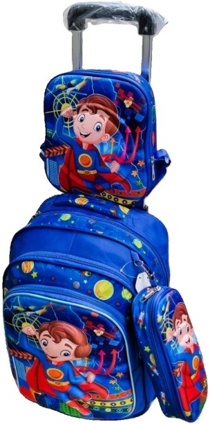 Miss Cherry 3Pcs Trolley School Bag Trolley