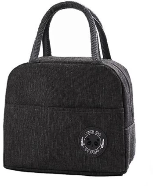 Jozi trade Insulated Lunch Bags Lunch Box Bag -Black Waterproof Lunch Bag