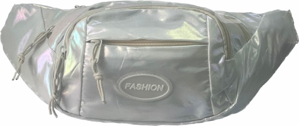 Willyfashion Shiny Fashion Fanny Pack（White) Waist Bag