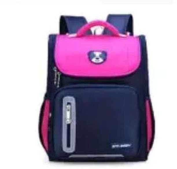 MICROWORLD BABY NAVY FRENCH & PINK BACKPACK Waterproof School Bag