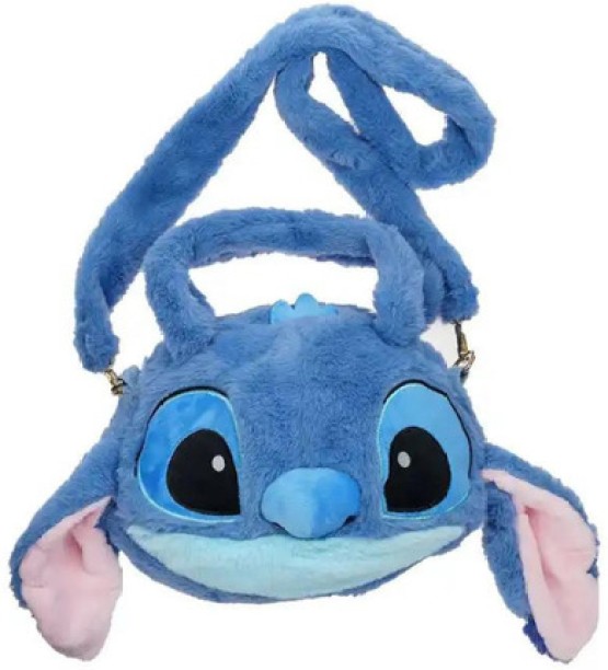 top sale trader Stitch Soft Plush Crossbody Bag - Lilo & Stitch - 35x30cm - Blue Waterproof Backpack