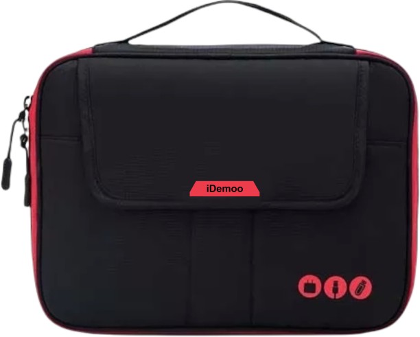 iDemoo Electronic Accessory Storage Bag - Organiser - Charcoal Black Waterproof Multipurpose Bag
