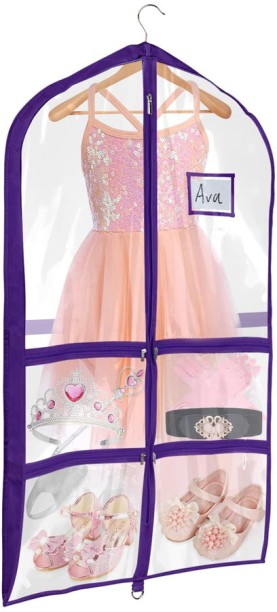 ALANES Clear Dance Costume Bags Garment Bag for Dance Competitions - Purple Waterproof Multipurpose Bag