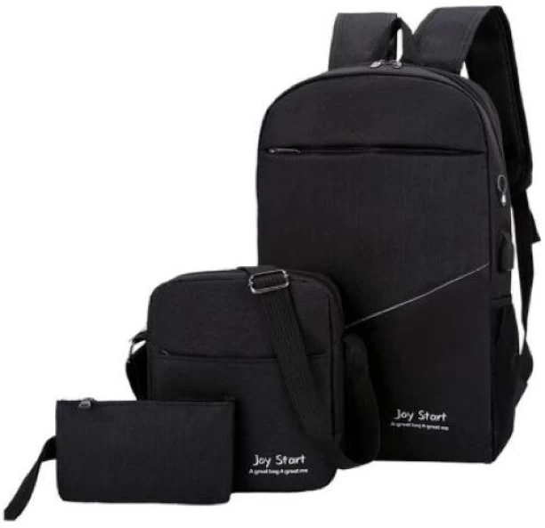 Joy Start 3 Pieces Joy Backpack, Shoulder Bag and Pencil Case Laptop Backpack