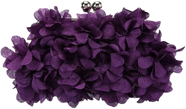 ALANES Canvas Kiss Lock  Clutch for  Party Occasion