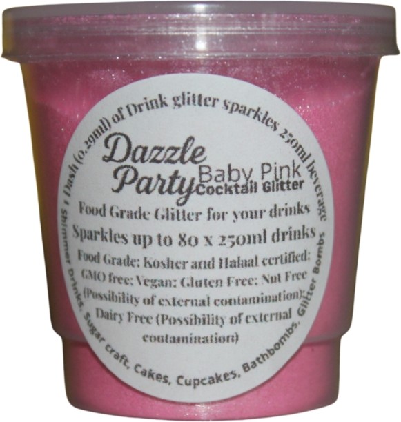 Dazzle Party Baby Pink Edible Cocktail Glitter Glitters