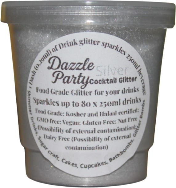 Dazzle Party Silver Edible Cocktail Glitter Glitters