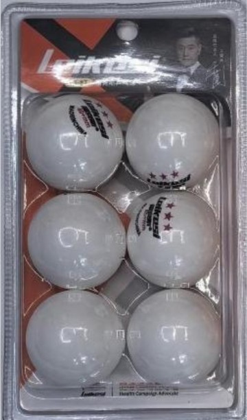Leikesi 6-Piece Table Tennis White Ball Set Table Tennis Ball