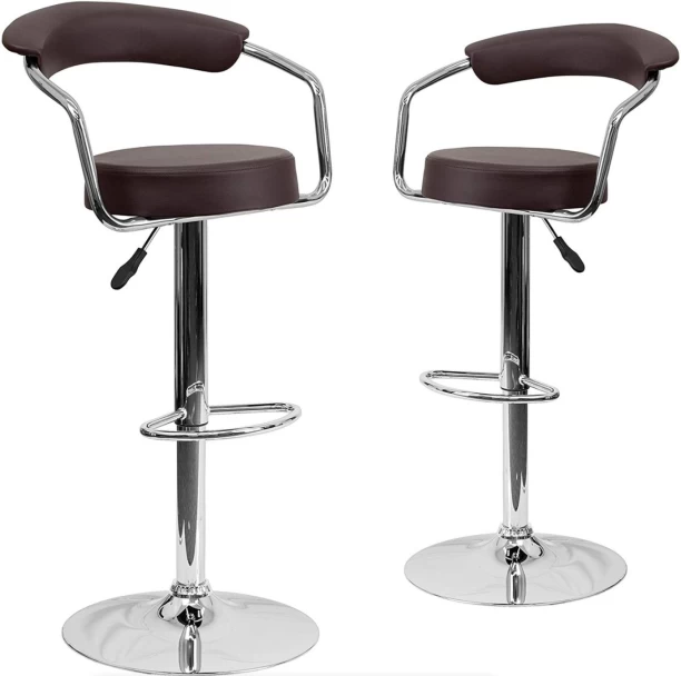 REX M 682 Brown bar stool Fabric Bar Chair