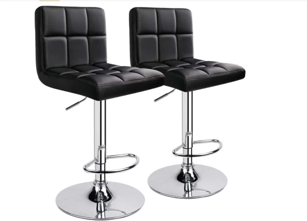 REX M Adjustable Swivel Bar Stool Leather Bar Chair