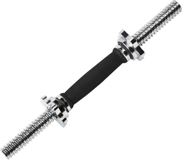 Everlast 35CM Solid Dumbbell Bar With Grip and Spinlock Collars Multi-training Bar