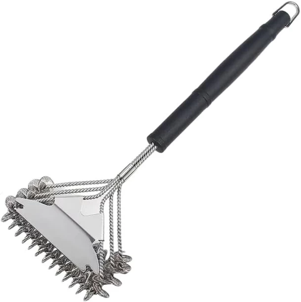 TianYue Heavy Duty BBQ Cleaning Brush BBQ Grill Brush with Scraper, Grill Brush and Scraper for Outdoor Grill Charcoal Braai