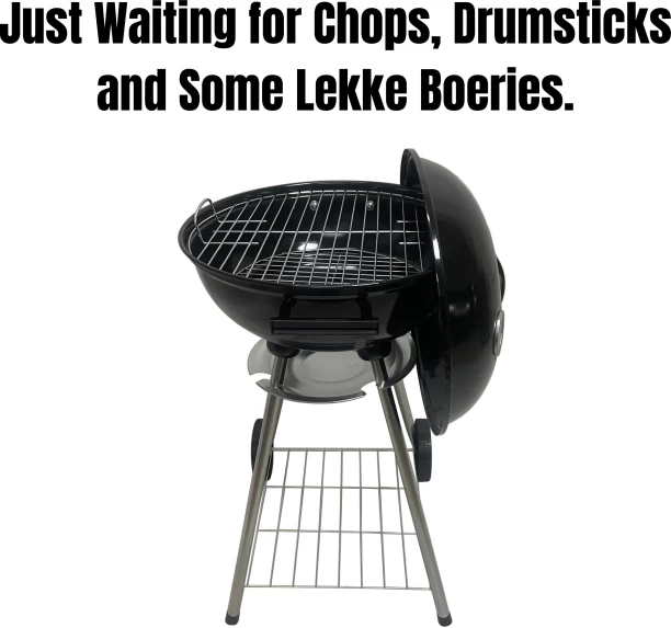 BraaiBoss – 46cm Premium Charcoal Kettle Braai with Thermometer / Charcoal Braai