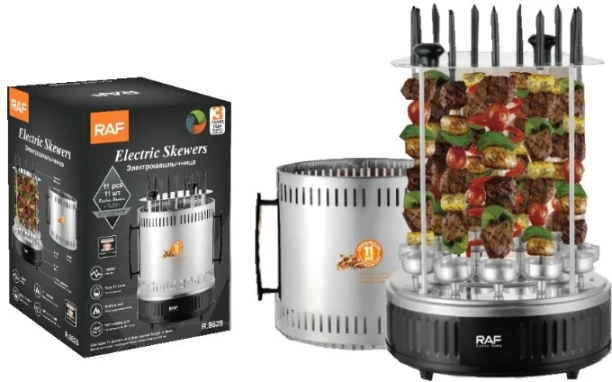 Raf Electric Skewers 11pcs Stainless Steel BBQ Tool Home S Skewer Charcoal Braai