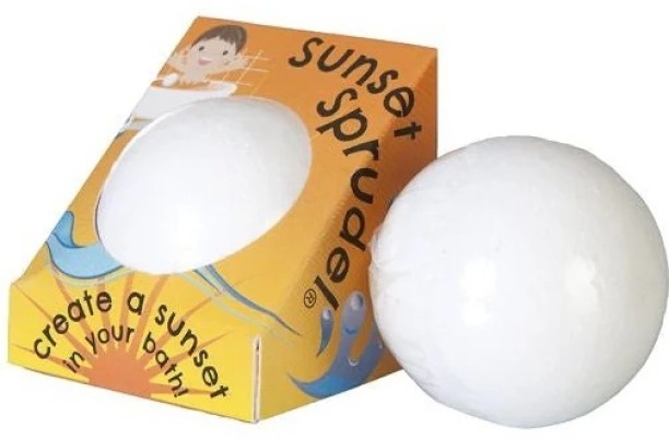 bean people Sunset Sprudels Single Citric Acid, Sodium Bicarbonate Bath Ball