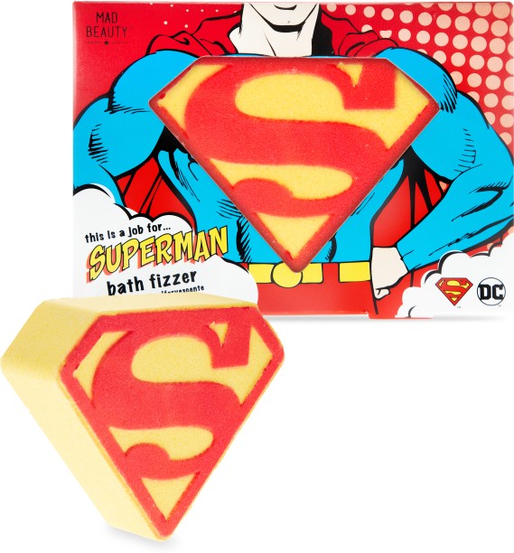 Mad Beauty DC Superman Bath Fizzer 130g Sodium Bicarbonate Bath Ball