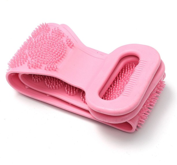 ELCTRO WORLD Silicone Exfoliating Bath Towel - Pink Bath Brush For  Men & Women