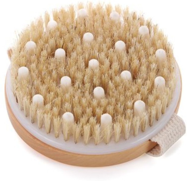 Dry Brushing Body Round Brush for Bath and Shower and exfoliating Bath Brush For  Men & Women