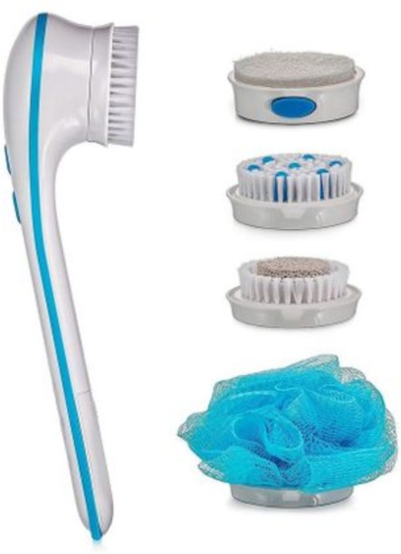 Generic Spin Spa Body Brush with 5 Attachments Bath Brush For  Men & Women