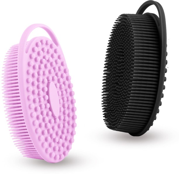 OMGift 2 PCS Soft Silicone Body Shower Bath Brush For  Men & Women