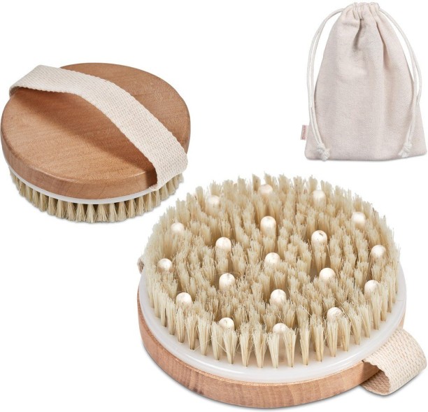 Eva & Elm Aura Bath Massage & Exfoliate Brush Bath Brush For  Men & Women