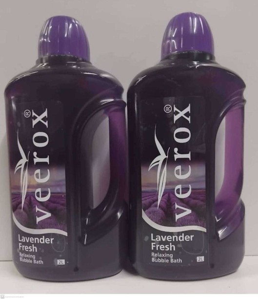 Veerox Relaxing Bubble Bath 2L x 2- Lavender Fresh