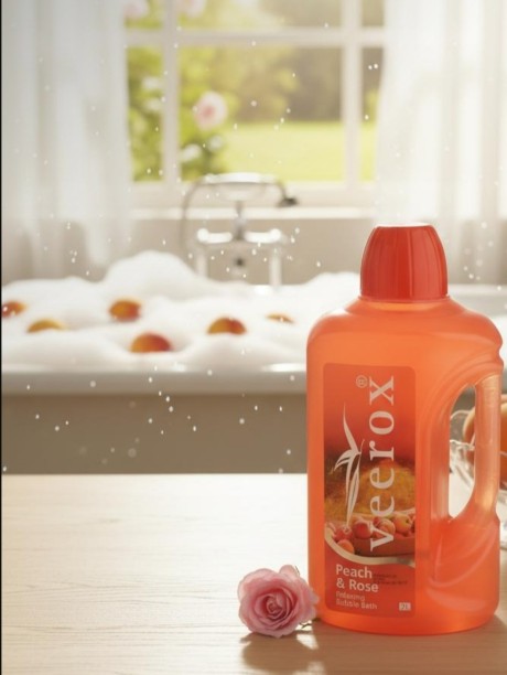 VEEROX Peach & Rose Foam Bath