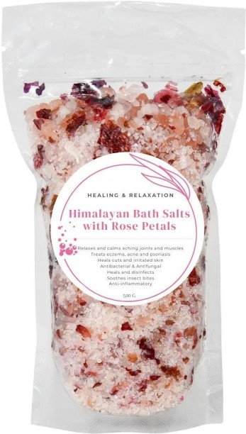 Sassy Beauty Pink Himalayan salts with Rose petals