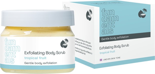Fundamentals Skincare Exfoliating Body Scrub | Tropical Fruit | Smoother Hydrated Body Skin