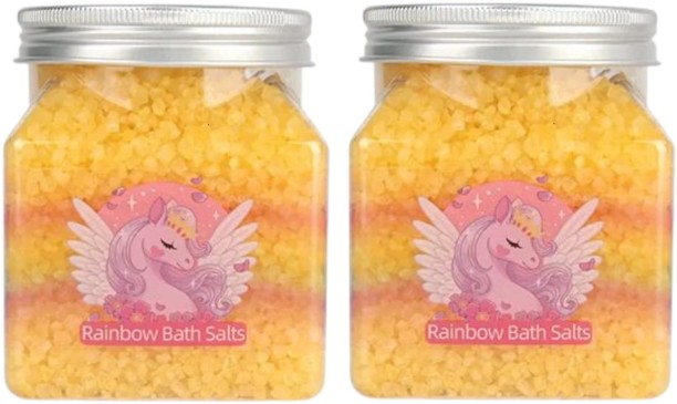 Rainbow Natural Mineral Bath Salts Exfoliating Body Scrub with Sea Salt