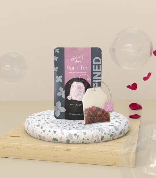 Refined Naturals Bath Tea Bag - Rose & Raspberry