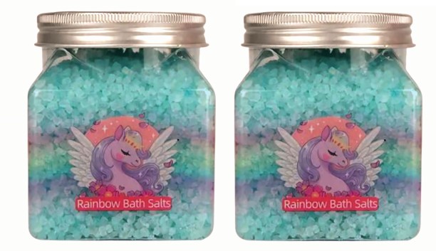 Rainbow Natural Mineral Bath Salts Exfoliating Body Scrub with Sea Salt