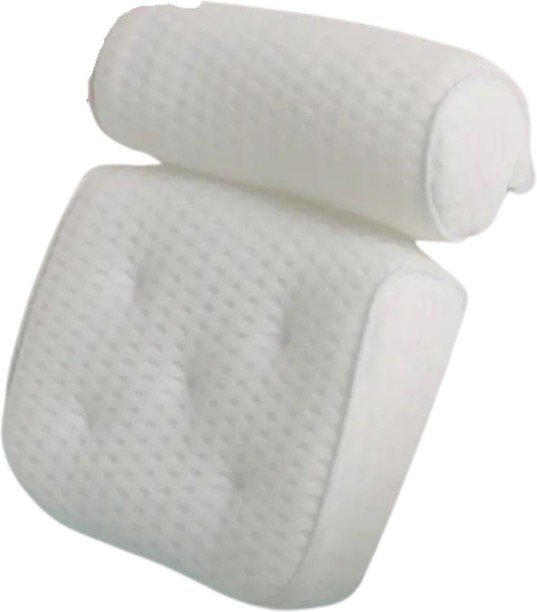Generic 4D Memory Foam Bath Pillow White Waterproof Bath Spa Pillow With Suction Cup