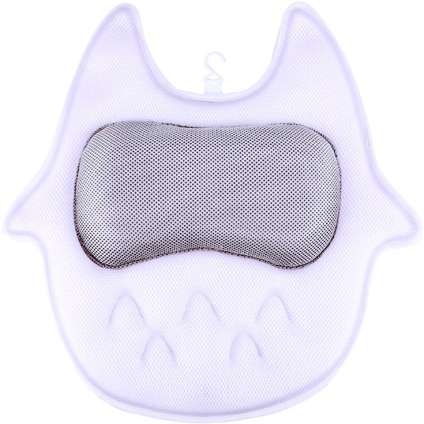 ALANES 3D Air Mesh Breathable Spa Bath Pillow Neck Cushion Bath Spa Pillow With Suction Cup