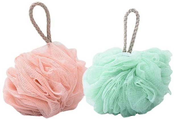 OMGift Loofah Sponge Shower Loofahs 50g Bath Sponges Mesh Balls Many Colors for Body Scrubber Exfoliator Wash Back Scrubber Bathroom Men Women - 2 or 4 Pack Scrubbers Cleaning Bathing Accessories Bath Sponge For  Men & Women